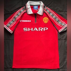 Manchester Jersey 1998 Retro Man United Red Home Kit